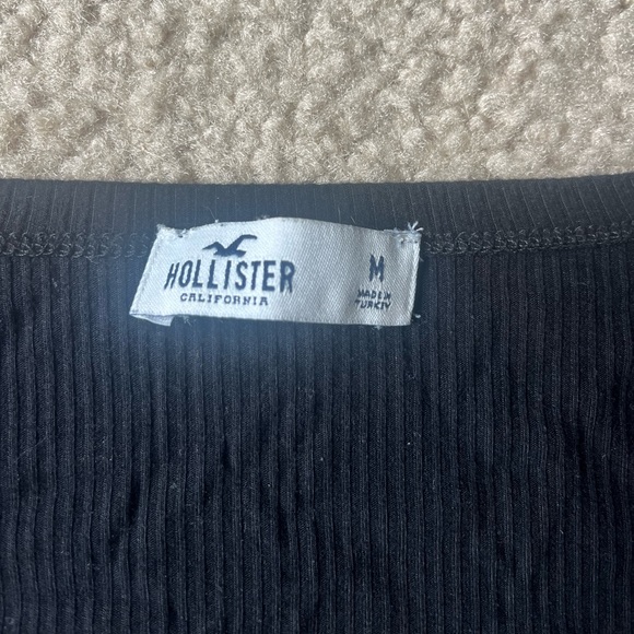 black hollister wrap tie crop top - Picture 3 of 3